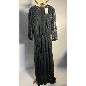 Johnny Was Thelma Black Lace Dress Slip | Size S | NWT $398 Retail | Elegant Boh